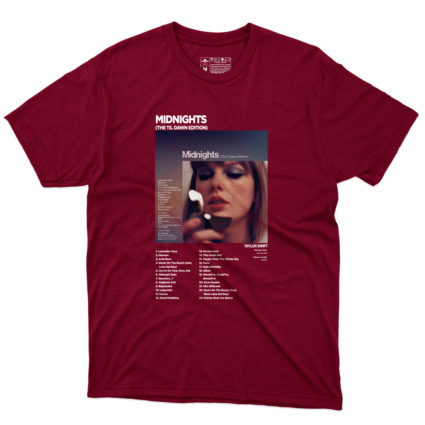 Midnights Album Playera (Corte Regular)